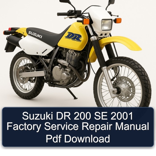 Suzuki DR 200 SE 2001 Factory Service Repair Manual Pdf Download