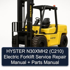 HYSTER N30XMH2 (C210) Electric Forklift Service Repair Manual + Parts Manual