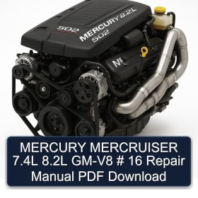 MERCURY MERCRUISER 7.4L 8.2L GM-V8 # 16 Repair Manual PDF Download