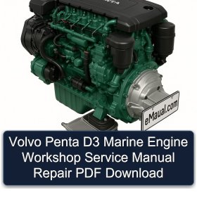 Volvo Penta D3 Marine Engine Workshop Service Manual Repair PDF Download