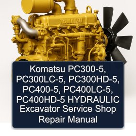 Komatsu PC300-5, PC300LC-5, PC300HD-5, PC400-5, PC400LC-5, PC400HD-5 HYDRAULIC Excavator Service Shop Repair Manual