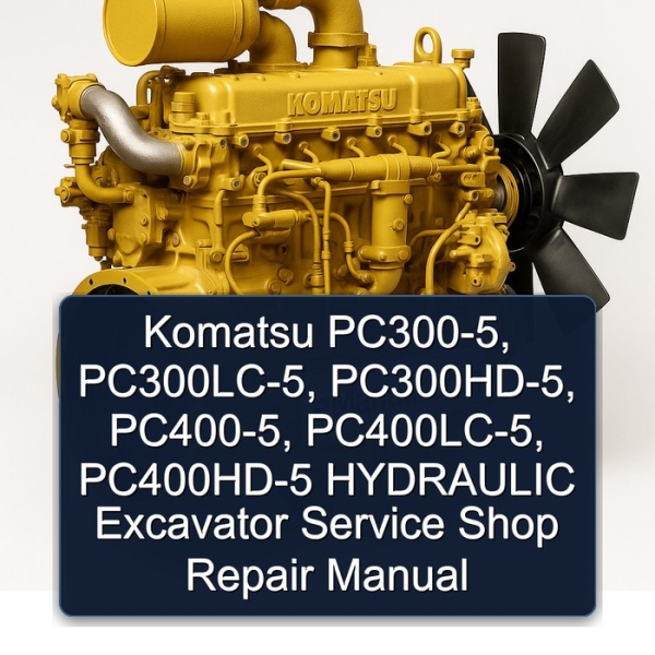 Komatsu PC300-5, PC300LC-5, PC300HD-5, PC400-5, PC400LC-5, PC400HD-5 HYDRAULIC Excavator Service Shop Repair Manual