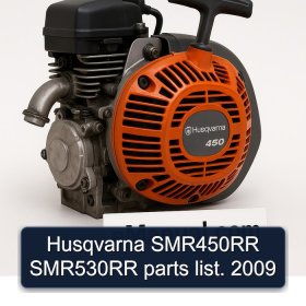 Husqvarna SMR450RR SMR530RR parts list. 2009