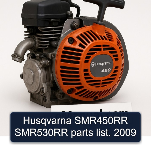 Husqvarna SMR450RR SMR530RR parts list. 2009