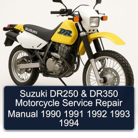Suzuki DR250 & DR350 Motorcycle Service Repair Manual 1990 1991 1992 1993 1994