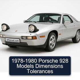 1978-1980 Porsche 928 Models Dimensions Tolerances