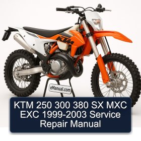 KTM 250 300 380 SX MXC EXC 1999-2003 Service Repair Manual