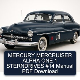 MERCURY MERCRUISER ALPHA ONE 1 STERNDRIVES #14 Manual PDF Download