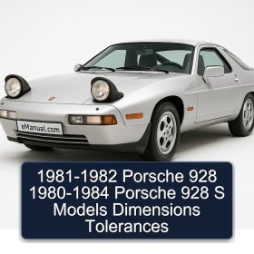 1981-1982 Porsche 928 1980-1984 Porsche 928 S Models Dimensions Tolerances