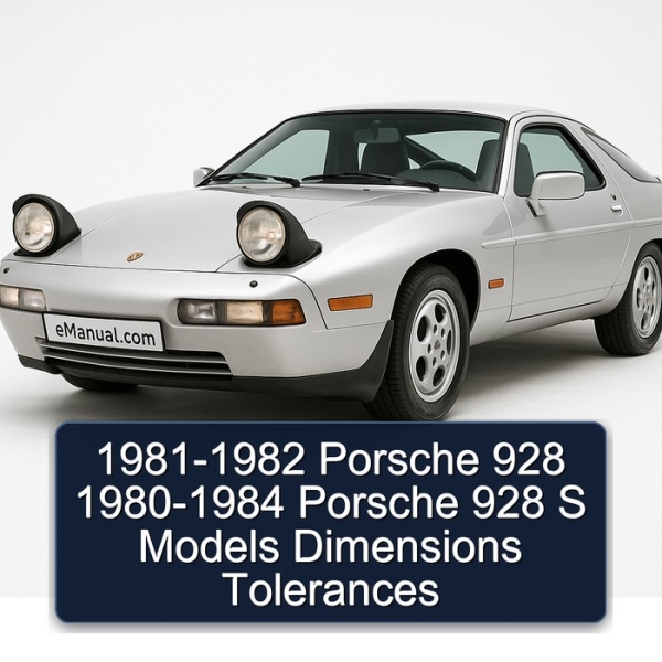 1981-1982 Porsche 928 1980-1984 Porsche 928 S Models Dimensions Tolerances