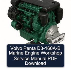 Volvo Penta D3-160A-B Marine Engine Workshop Service Manual PDF Download