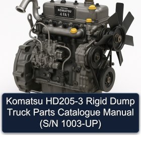 Komatsu HD205-3 Rigid Dump Truck Parts Catalogue Manual (S/N 1003-UP)
