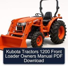 Kubota Tractors 1200 Front Loader Owners Manual PDF Download