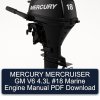 MERCURY MERCRUISER GM V6 4.3L #18 Marine Engine Manual PDF Download