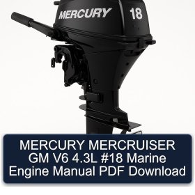 MERCURY MERCRUISER GM V6 4.3L #18 Marine Engine Manual PDF Download