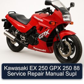 Kawasaki EX 250 GPX 250 88 Service Repair Manual Supl