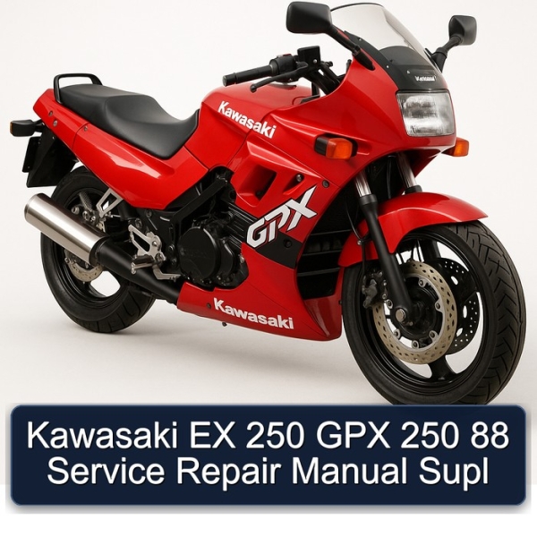 Kawasaki EX 250 GPX 250 88 Service Repair Manual Supl