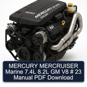 MERCURY MERCRUISER Marine 7.4L 8.2L GM V8 # 23 Manual PDF Download