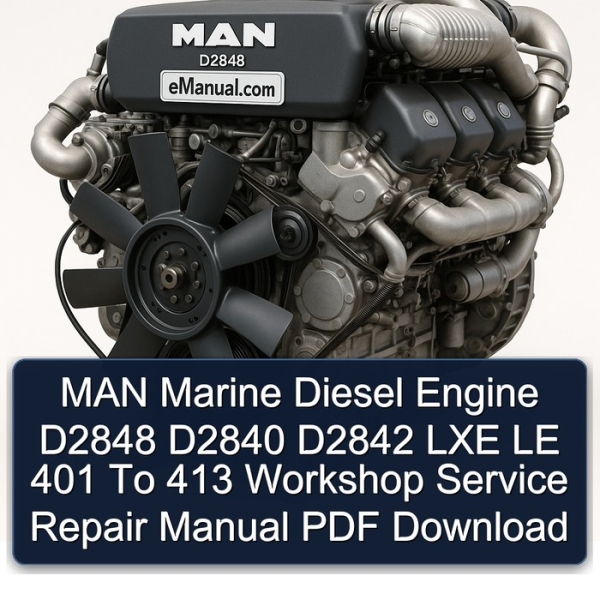MAN Marine Diesel Engine D2848 D2840 D2842 LXE LE 401 To 413 Workshop Service Repair Manual PDF Download
