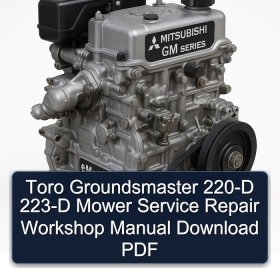 Toro Groundsmaster 220-D 223-D Mower Service Repair Workshop Manual Download PDF