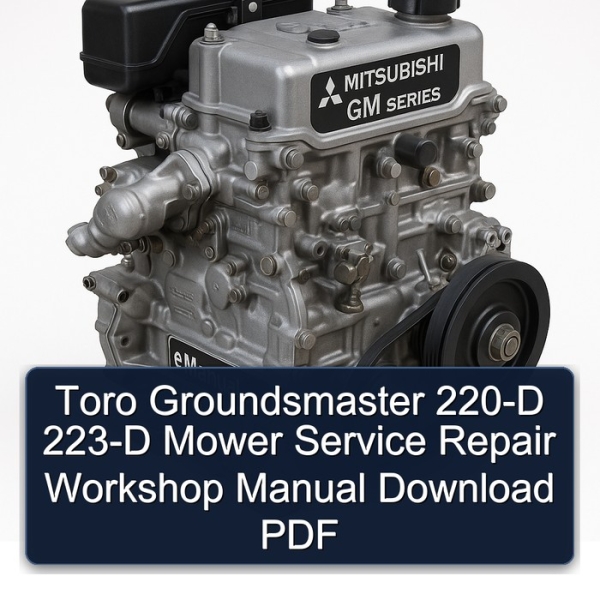 Toro Groundsmaster 220-D 223-D Mower Service Repair Workshop Manual Download PDF