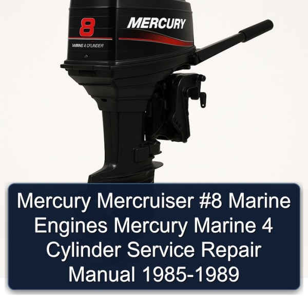 Mercury Mercruiser #8 Marine Engines Mercury Marine 4 Cylinder Service Repair Manual 1985-1989