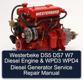 Westerbeke DS5 DS7 W7 Diesel Engine & WPD3 WPD4 Diesel Generator Service Repair Manual
