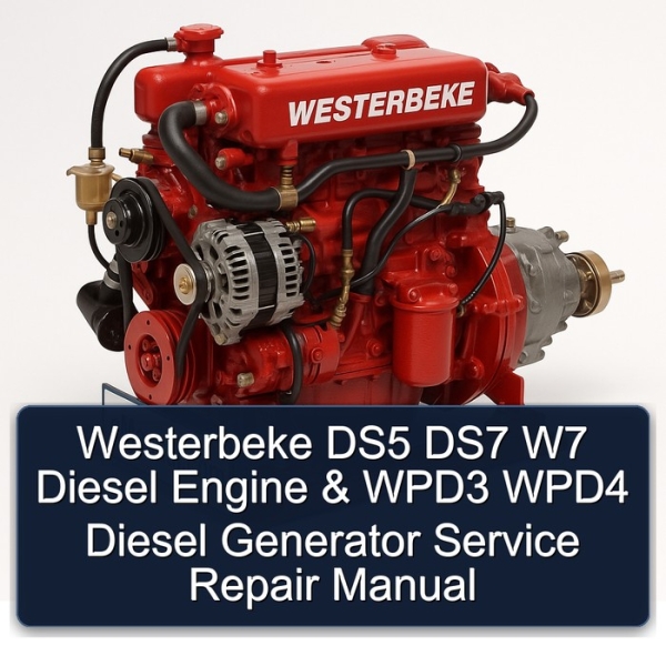 Westerbeke DS5 DS7 W7 Diesel Engine & WPD3 WPD4 Diesel Generator Service Repair Manual