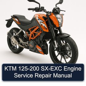 KTM 125-200 SX-EXC Engine Service Repair Manual