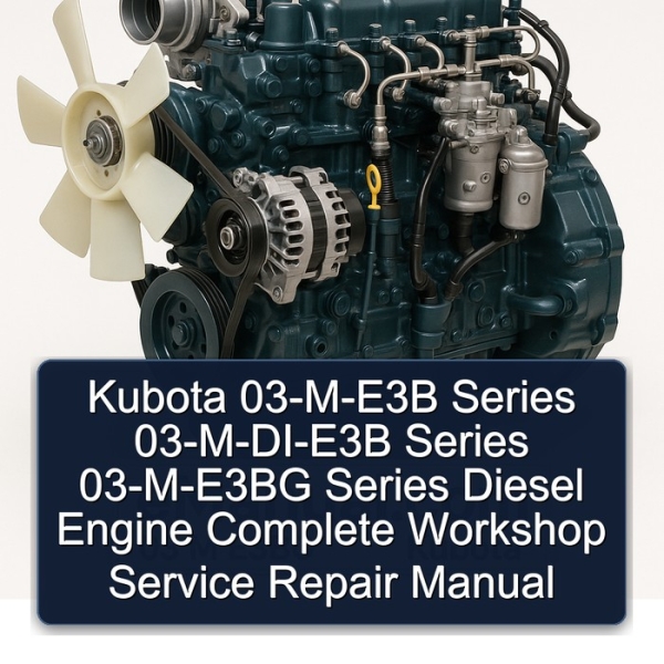 Kubota 03-M-E3B Series 03-M-DI-E3B Series 03-M-E3BG Series Diesel Engine Complete Workshop Service Repair Manual
