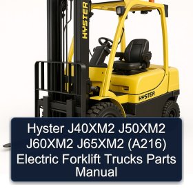 Hyster J40XM2 J50XM2 J60XM2 J65XM2 (A216) Electric Forklift Trucks Parts Manual