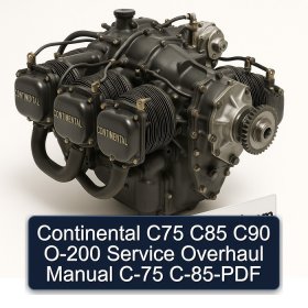 Continental C75 C85 C90 O-200 Service Overhaul Manual C-75 C-85-PDF