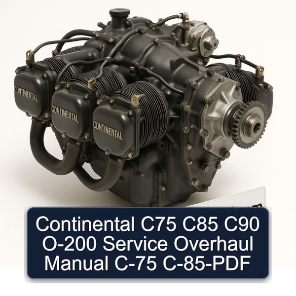 Continental C75 C85 C90 O-200 Service Overhaul Manual C-75 C-85-PDF