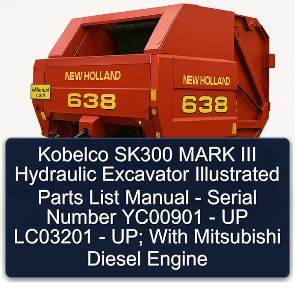 Manual de Partes Ilustrada - Excavadora Hidráulica Kobelco SK300 MARK III - Números de Serie YC00901 - LC03201 - Motor Diesel Mitsubushi - PDF