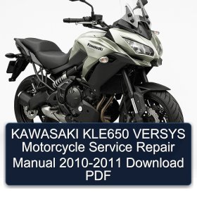 KAWASAKI KLE650 VERSYS Motorcycle Service Repair Manual 2010-2011 Download PDF