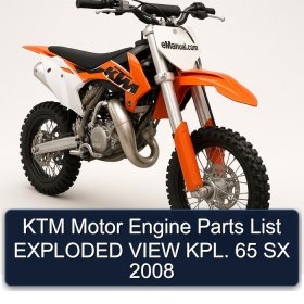 KTM Motor Engine Parts List EXPLODED VIEW KPL. 65 SX 2008