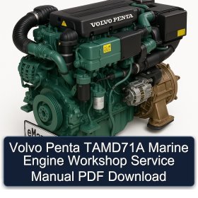Volvo Penta TAMD71A Marine Engine Workshop Service Manual PDF Download