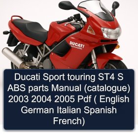 Ducati Sport touring ST4 S ABS parts Manual (catalogue) 2003 2004 2005 Pdf ( English German Italian Spanish French)