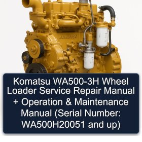 Komatsu WA500-3H Wheel Loader Service Repair Manual + Operation & Maintenance Manual (Serial Number: WA500H20051 and up)