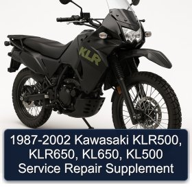 1987-2002 Kawasaki KLR500, KLR650, KL650, KL500 Service Repair Supplement