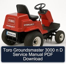 Toro Groundsmaster 3000 n D Service Manual PDF Download