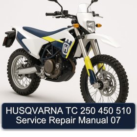 HUSQVARNA TC 250 450 510 Service Repair Manual 07