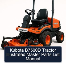 Kubota B7500D Tractor Illustrated Master Parts List Manual