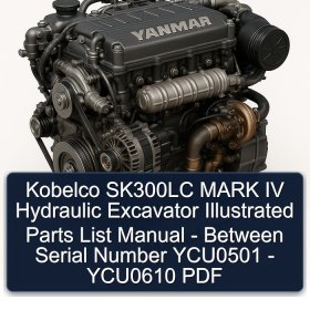 Kobelco SK300LC MARK IV Hydraulic Excavator Illustrated Parts List Manual - Between Serial Number YCU0501 - YCU0610 PDF