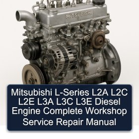Mitsubishi L-Series L2A L2C L2E L3A L3C L3E Diesel Engine Complete Workshop Service Repair Manual