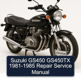 Suzuki GS450 GS450TX 1981-1985 Repair Service Manual