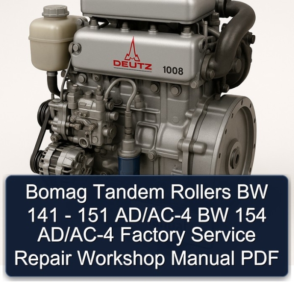 Bomag Tandem Rollers BW 141 - 151 AD/AC-4 BW 154 AD/AC-4 Factory Service Repair Workshop Manual PDF
