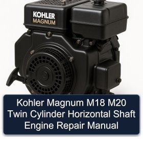 Kohler Magnum M18 M20 Twin Cylinder Horizontal Shaft Engine Repair Manual