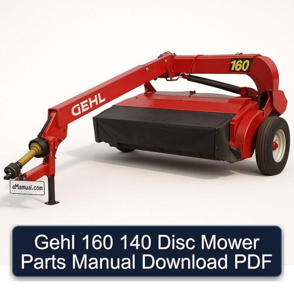 Gehl 160 140 Disc Mower Parts Manual Download PDF