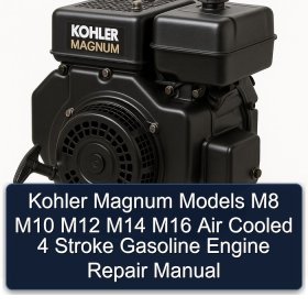 Kohler Magnum Models M8 M10 M12 M14 M16 Air Cooled 4 Stroke Gasoline Engine Repair Manual